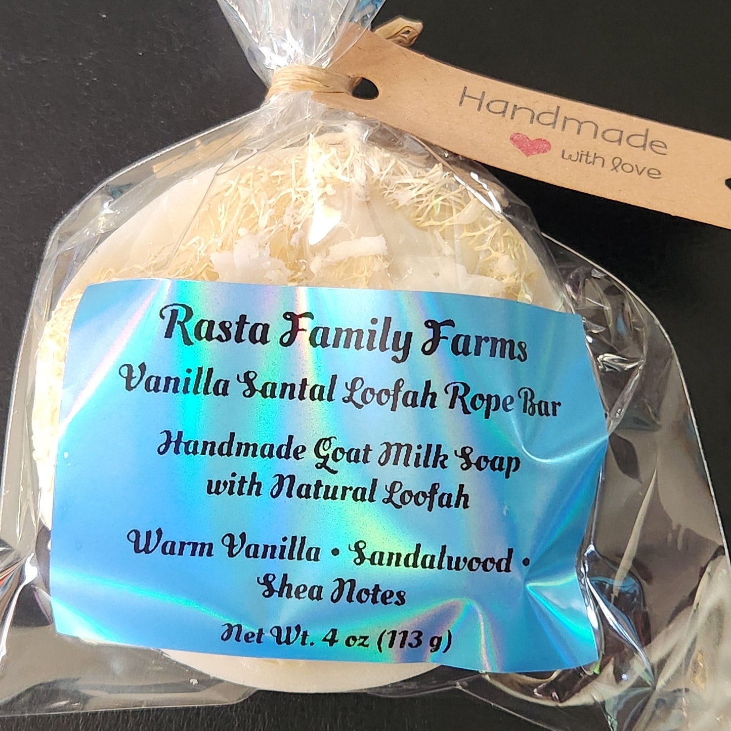 Vanilla Santal Loofah Rope Bar